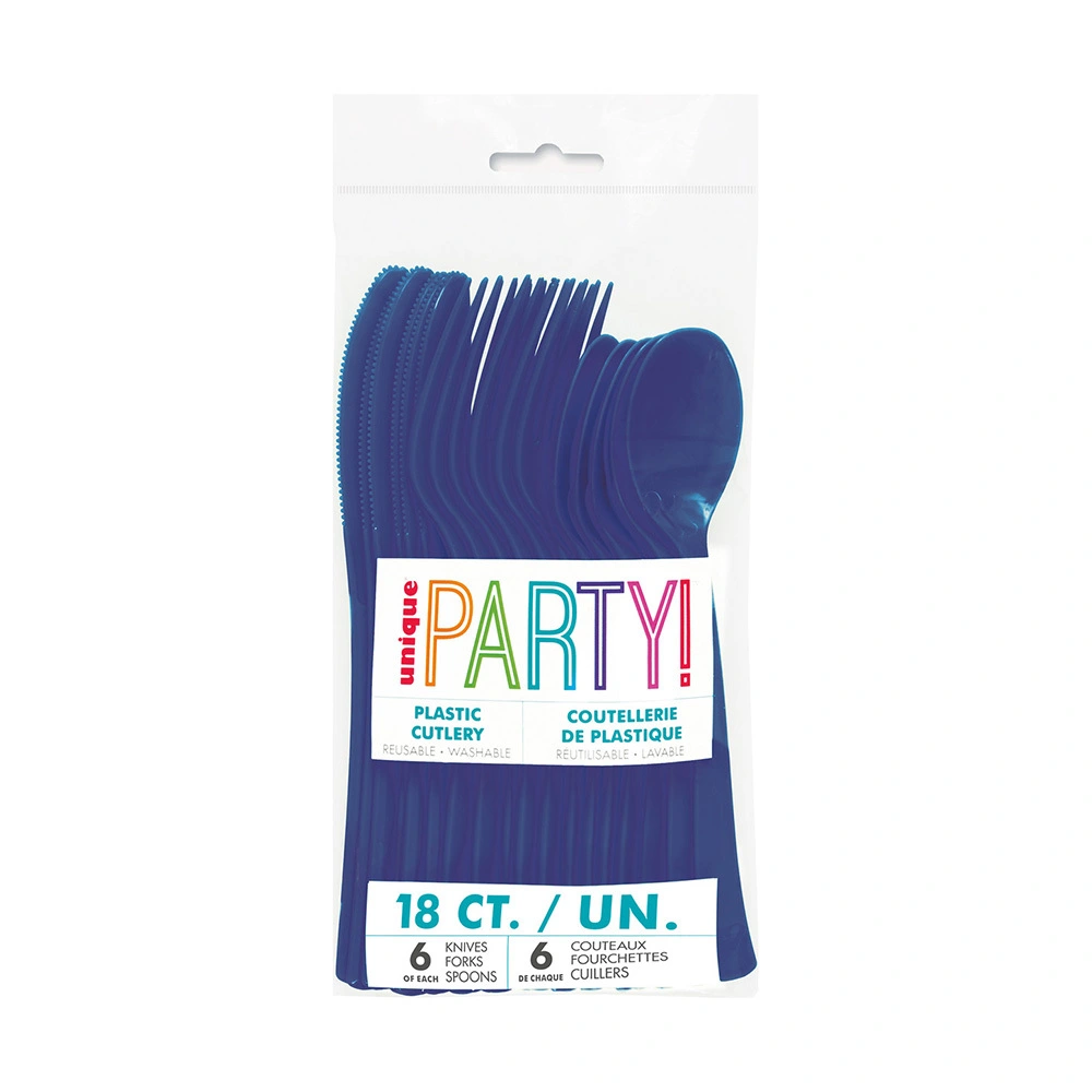 Unique True Navy Blue Cutlery Assorted 18 Pack 2 Unique True Navy Blue Cutlery Assorted 18 Pack - Image 2