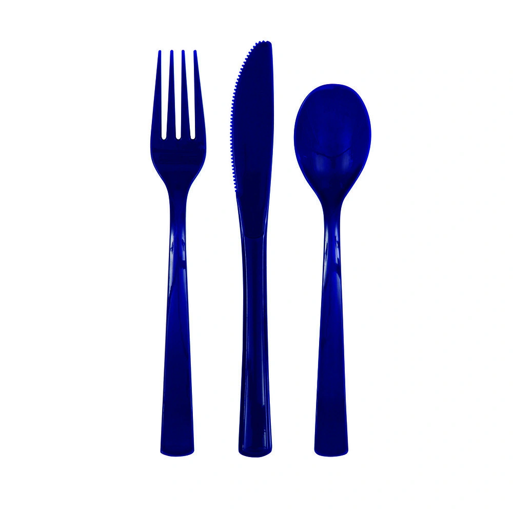Unique True Navy Blue Cutlery Assorted 18 Pack 1 Unique True Navy Blue Cutlery Assorted 18 Pack