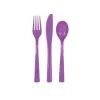 Unique Pretty Purple Assorted Reusable Cutlery 18 Pack