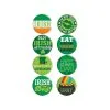 AMSCAN St Patrick's Day Party Buttons / Badges 8 Pack