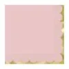 Unique Pastel Pink With Gold Foil Stamped Luncheon Napkins 2ply 20 Pack