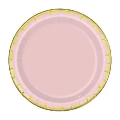 Unique Pastel Pink With Gold Foil Stamped?á18cm 10 Pack