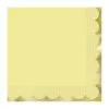 Unique Pastel Yellow With Gold Foil Stamped Luncheon Napkins 2ply 20 Pack