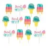 AMSCAN Just Chillin Ice Cream Picks Assorted Designs 24 Pack