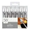 AMSCAN Mini Catering Spoons Silver Plastic 4/ 10cm 30 Pack