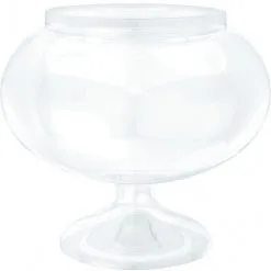 AMSCAN Short Round Pedestal Jar Clear - Plastic