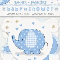 Unique Umbrellaphant Baby Shower Blue Baby Shower Jointed Banner 1.6m