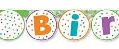 Unique Citrus Dot Birthday Happy BirthdayJointed Banner 1.8m