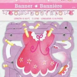 Unique Pink Clothes Line Jointed Banner