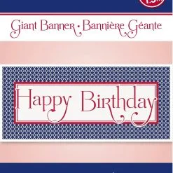 Unique Hamptons Quatrefoil Giant Wall Banner 1.52m X 68.5cm