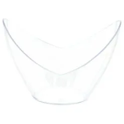 AMSCAN Mini Catering Oval Dishes Clear Plastic 2.5oz/ 74ml 10 Pack
