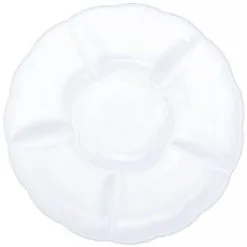 AMSCAN Compartment Chip & Dip Tray White - Plastic