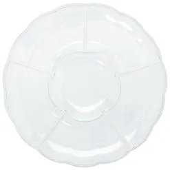 AMSCAN Compartment Chip & Dip Tray Clear - Plastic