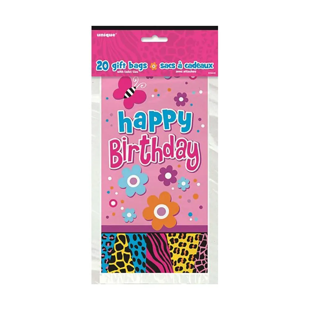 Unique Wild Birthday 20 Cello Bags 1 Unique Wild Birthday 20 Cello Bags