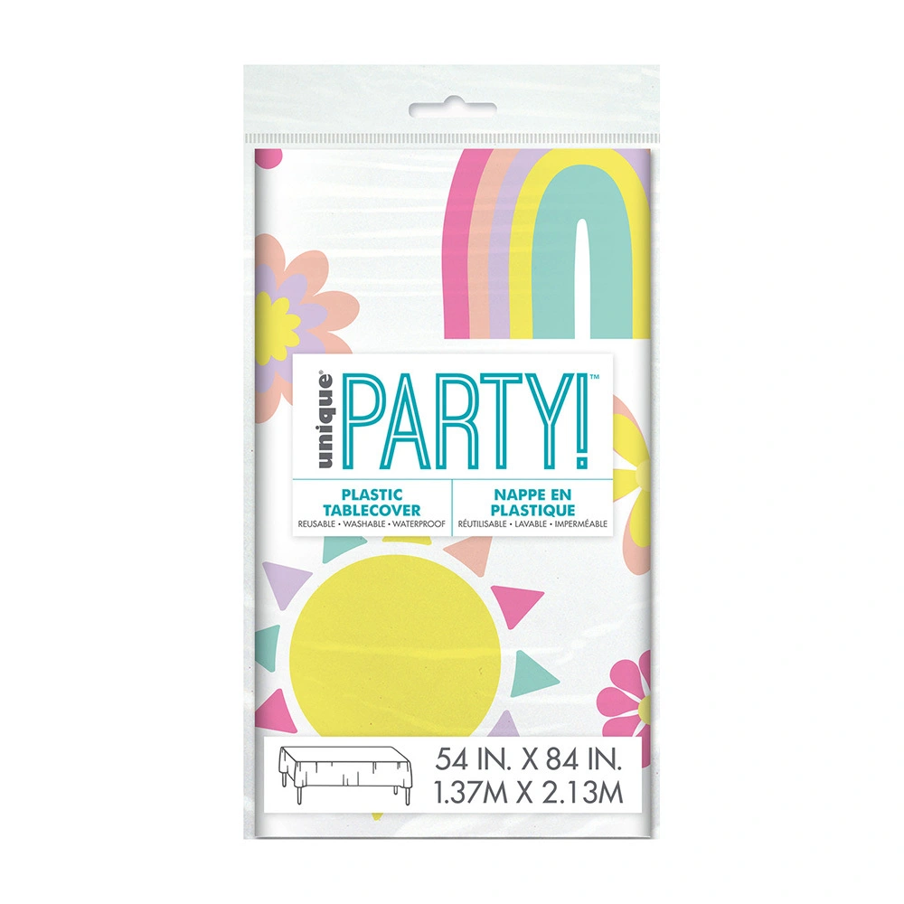Unique Pastel Rainbow Printed Tablecover 2 Unique Pastel Rainbow Printed Tablecover - Image 2