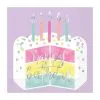 Unique Pastel Cake "Happy Birthday" Foil Stamped Luncheon Napkins 2ply 16 Pack