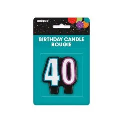 Unique Birthday Cheer Number Candle -40