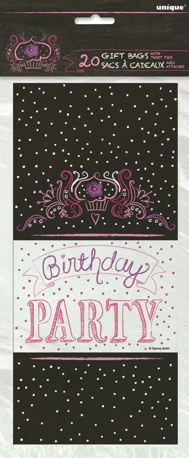 Unique Birthday Sweets Cello Bags 20 Pack 1 Unique Birthday Sweets Cello Bags 20 Pack