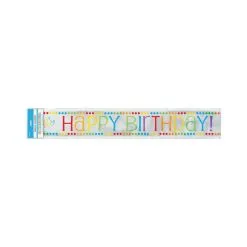 Unique Rainbow Birthday Foil Banner 12ft