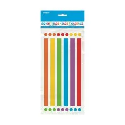 Unique Rainbow Birthday Cello Bags 20 Pack