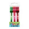 Unique Mini Plastic Forks Assorted Colours 10cm 24 Pack