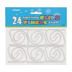 Unique Clear Tablecover Clips 24 Pack