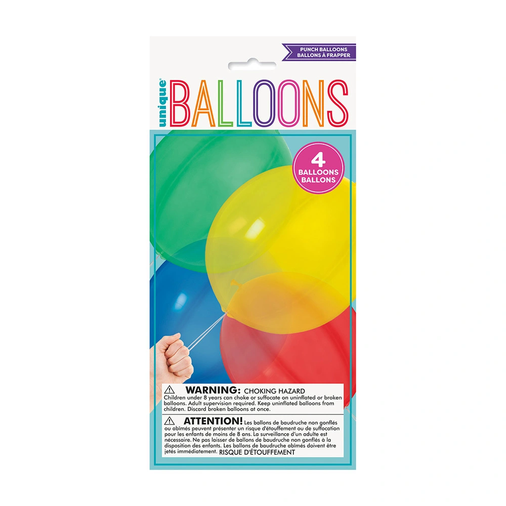 Unique Punch Balloons 4 Pack 1 Unique Punch Balloons 4 Pack