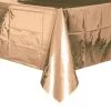 Unique Metallic Soft Rose Gold Plastic Tablecover Rectangle