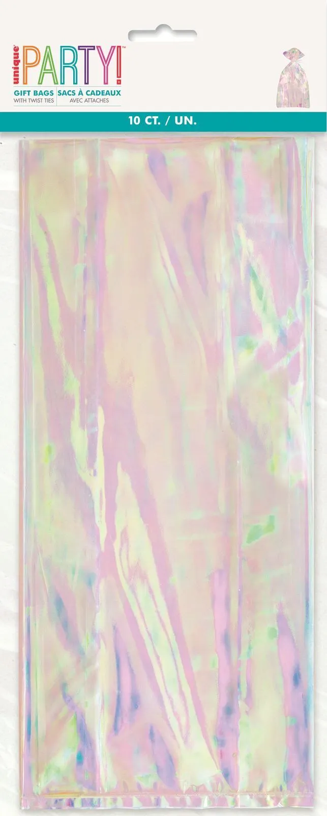Unique 10 Cello Bags - Iridescent 1 Unique 10 Cello Bags - Iridescent