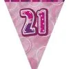 Unique Glitz Pink Flag Banner - 21