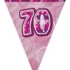 Unique Glitz Pink Flag Banner - 70