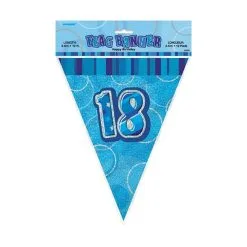 Unique Glitz Blue Flag Banner - 18