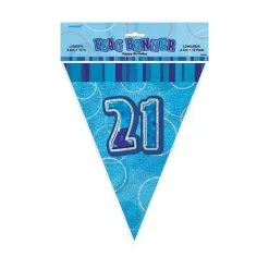 Unique Glitz Blue Flag Banner - 21