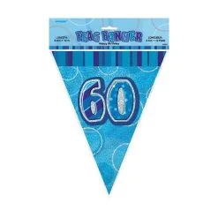 Unique Glitz Blue Flag Banner - 60
