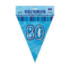 Unique Glitz Blue Flag Banner - 80