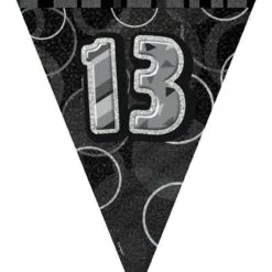 Unique Glitz Black Flag Banner - 13