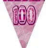 Unique Glitz Pink Flag Banner - 100