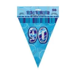 Unique Glitz Blue Flag Banner - 90