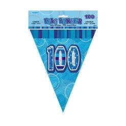 Unique Glitz Blue Flag Banner - 100