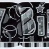 Unique Glitz Black Giant Happy Birthday Banner