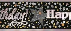 Unique Glitter Birthday Foil Banner 12ft
