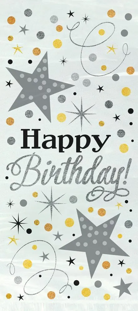 Unique Glitter Birthday Cello Bags 20 Pack 1 Unique Glitter Birthday Cello Bags 20 Pack