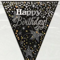 Unique Glitter Birthday Flag Banner