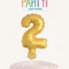 Unique Gold 5 Balloon Cake Topper - 2