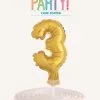 Unique Gold 5 Balloon Cake Topper - 3