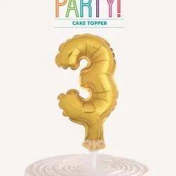 Unique Gold 5 Balloon Cake Topper - 3
