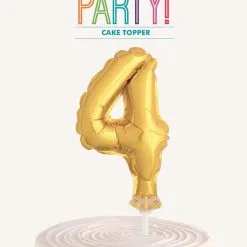 Unique Gold 5 Balloon Cake Topper - 4