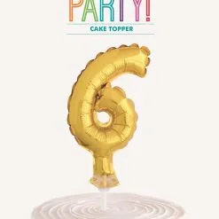 Unique Gold 5 Balloon Cake Topper - 6