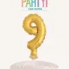 Unique Gold 5 Balloon Cake Topper - 9