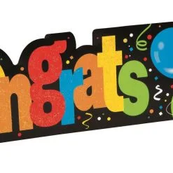 Unique Congrats 3D Deluxe Centerpiece 35.5cm W X 11.5cm H